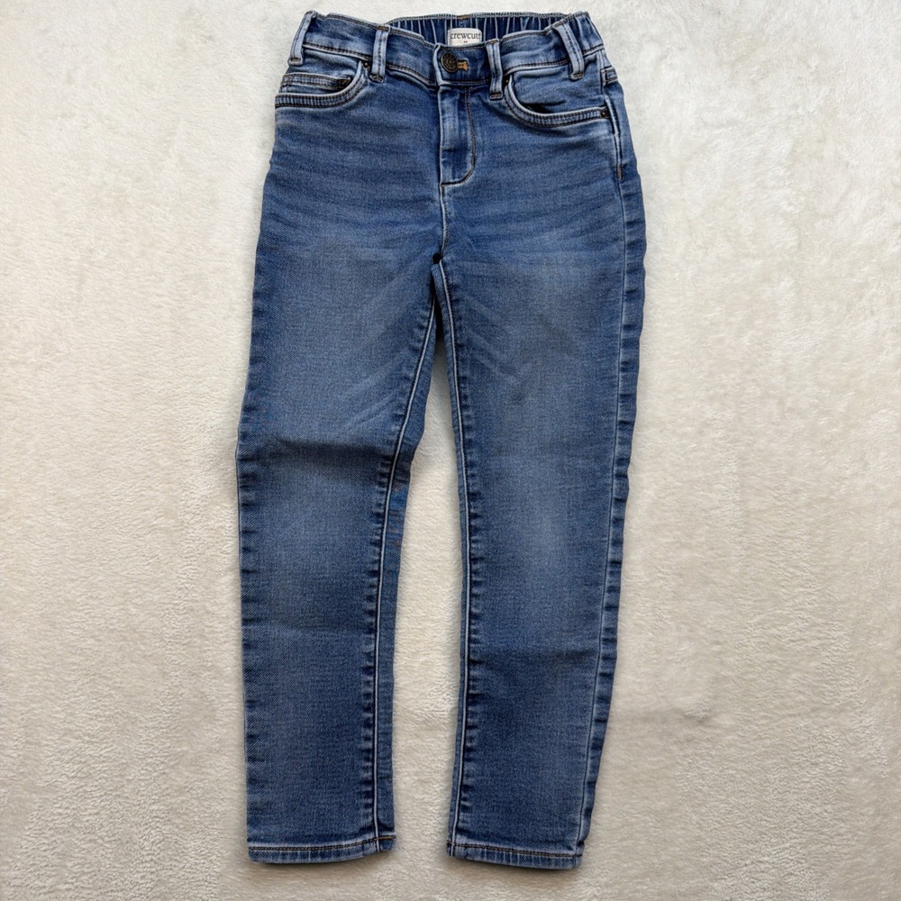 Crewcuts Skinny Jeans Medium Wash Stretch Denim Girls Size 7‎ Adjustable Waist